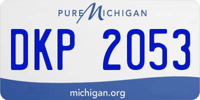 MI license plate DKP2053