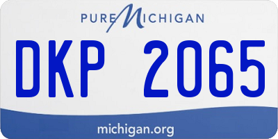 MI license plate DKP2065