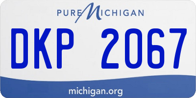 MI license plate DKP2067