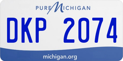 MI license plate DKP2074