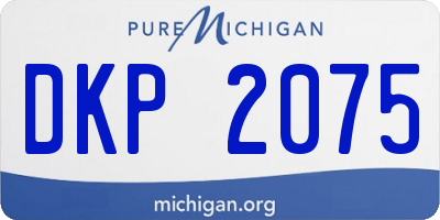 MI license plate DKP2075