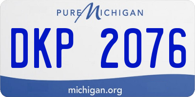 MI license plate DKP2076