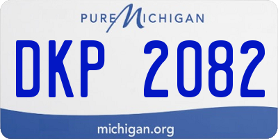 MI license plate DKP2082
