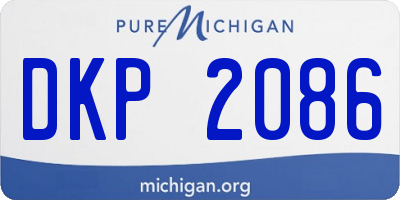 MI license plate DKP2086