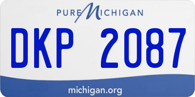 MI license plate DKP2087