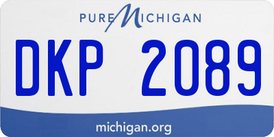 MI license plate DKP2089