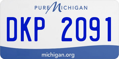 MI license plate DKP2091