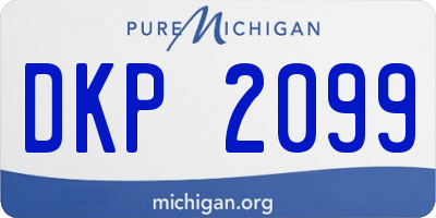 MI license plate DKP2099