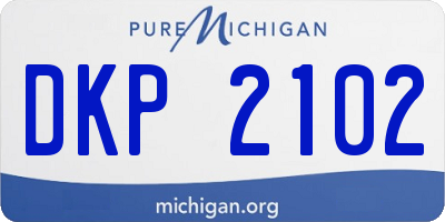 MI license plate DKP2102