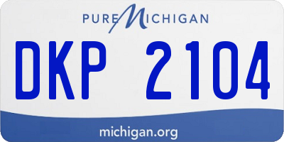 MI license plate DKP2104