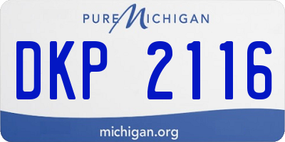 MI license plate DKP2116