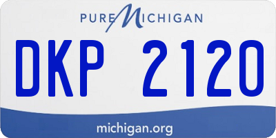 MI license plate DKP2120
