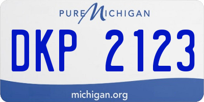 MI license plate DKP2123