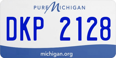MI license plate DKP2128