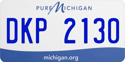 MI license plate DKP2130