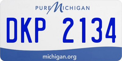 MI license plate DKP2134
