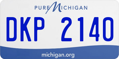 MI license plate DKP2140