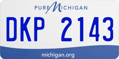 MI license plate DKP2143