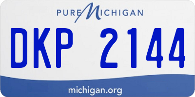 MI license plate DKP2144