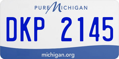 MI license plate DKP2145