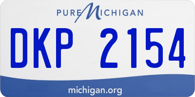 MI license plate DKP2154