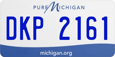 MI license plate DKP2161