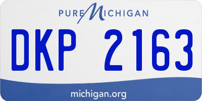 MI license plate DKP2163