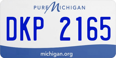MI license plate DKP2165