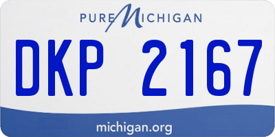 MI license plate DKP2167