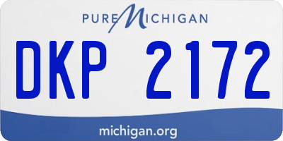MI license plate DKP2172