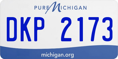 MI license plate DKP2173