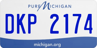 MI license plate DKP2174