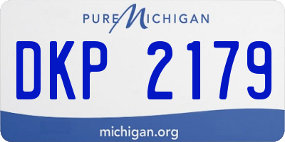 MI license plate DKP2179