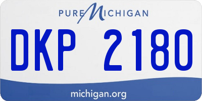 MI license plate DKP2180