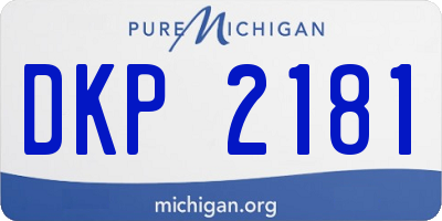 MI license plate DKP2181
