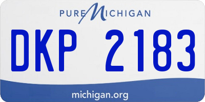 MI license plate DKP2183