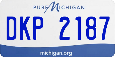 MI license plate DKP2187