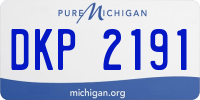 MI license plate DKP2191