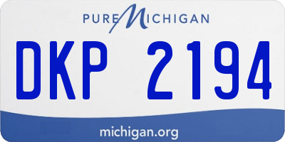 MI license plate DKP2194