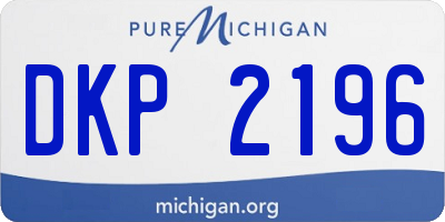 MI license plate DKP2196