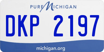 MI license plate DKP2197