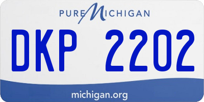 MI license plate DKP2202