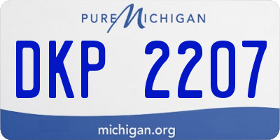 MI license plate DKP2207