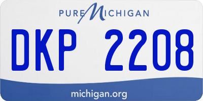 MI license plate DKP2208