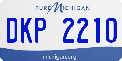 MI license plate DKP2210
