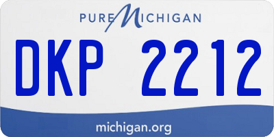 MI license plate DKP2212