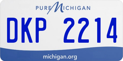 MI license plate DKP2214