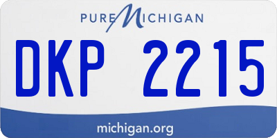 MI license plate DKP2215