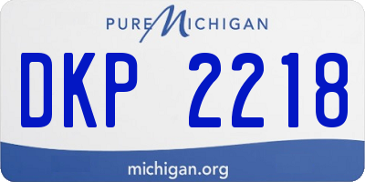 MI license plate DKP2218