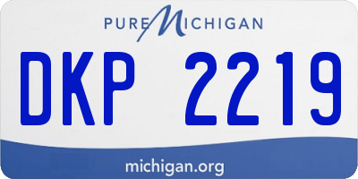 MI license plate DKP2219
